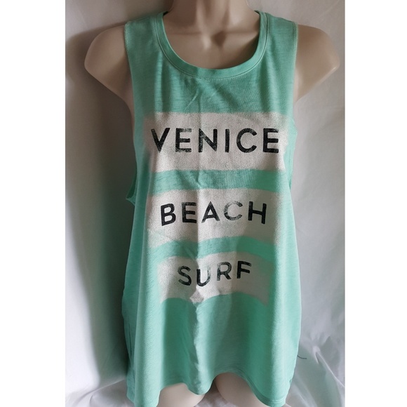 AERO sample Venice Beach teal racerback tee NWT - Picture 2 of 7